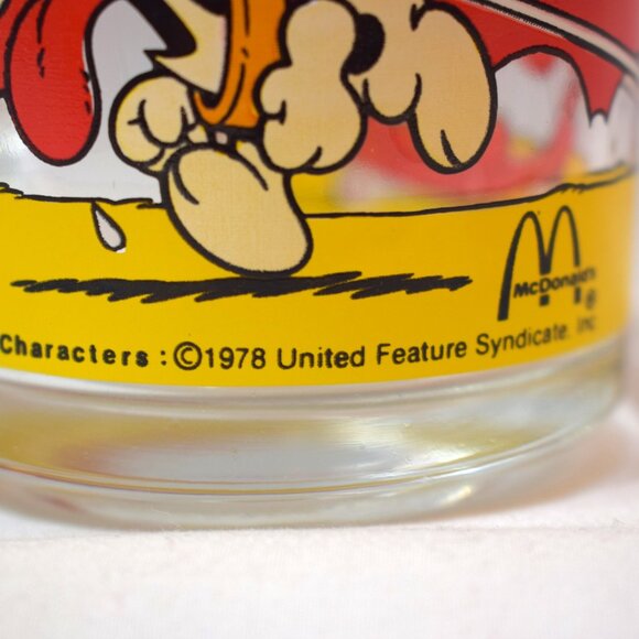 Vintage 1978 McDonalds Garfield Glass Coffee Mug Cup Promotion Give Away - Picture 4 of 6